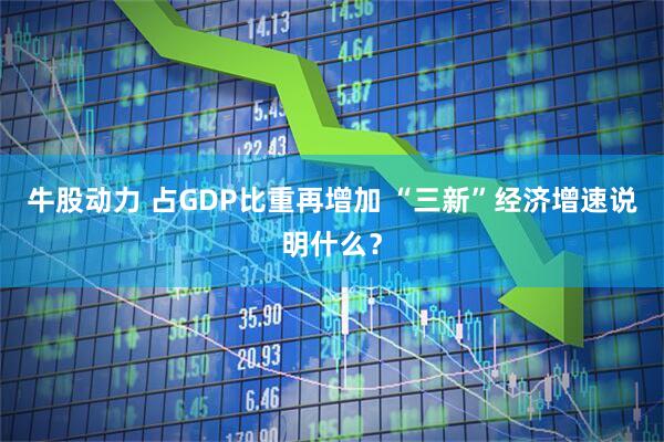 牛股动力 占GDP比重再增加 “三新”经济增速说明什么？