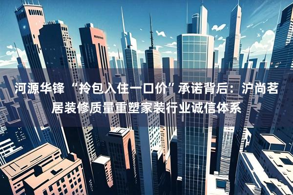 河源华锋 “拎包入住一口价”承诺背后：沪尚茗居装修质量重塑家装行业诚信体系