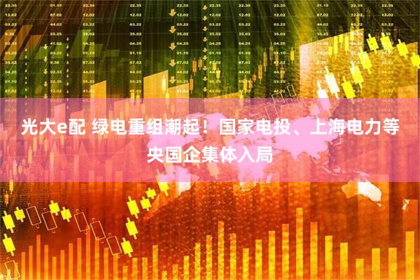 光大e配 绿电重组潮起！国家电投、上海电力等央国企集体入局